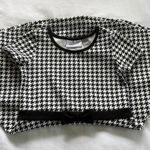 Black and white pull over dress